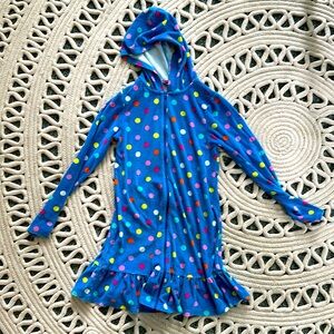 Lands' End | Kids Long Sleeve Hooded Terry Cloth Zip Swimsuit Cover-Up